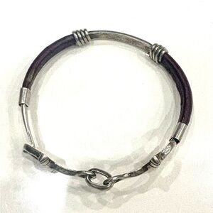 Silver 925 and leather Bracelet
